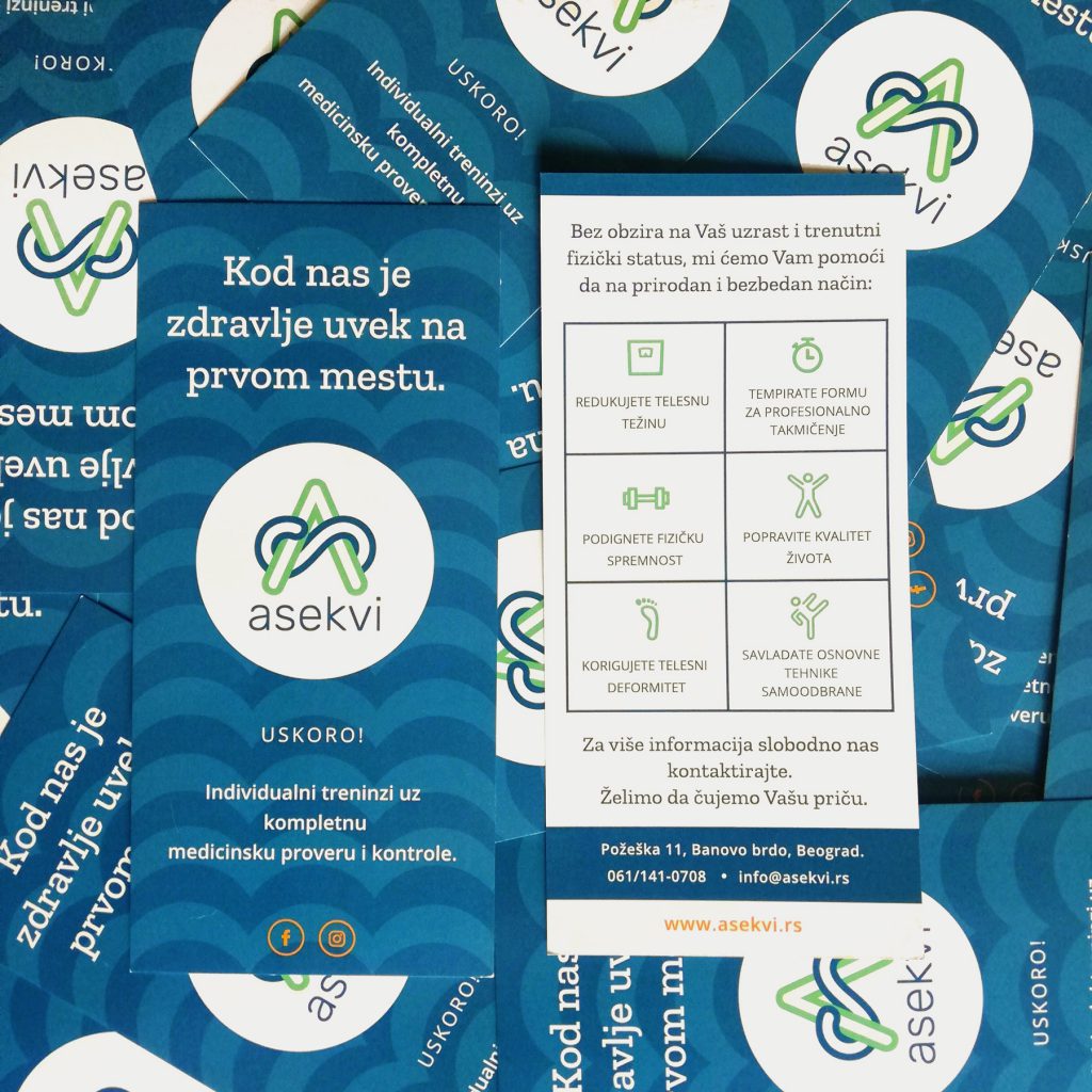 asekvi flyer design for a sport organisation, blue colours