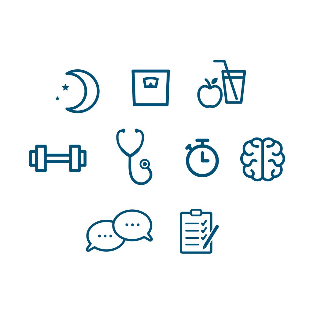 asekvi - sport organisation - medical and health icons set design