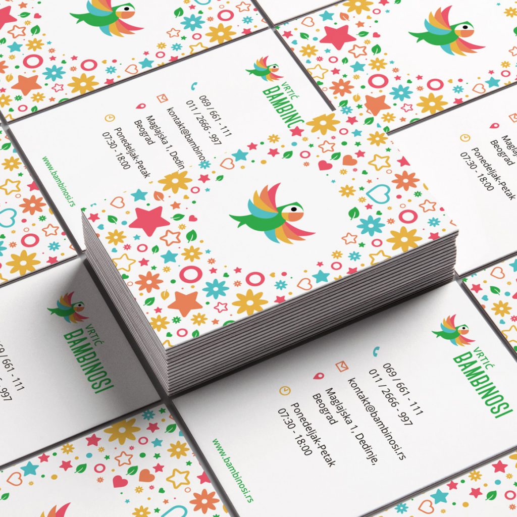 bambinosi brand identity design - business card design