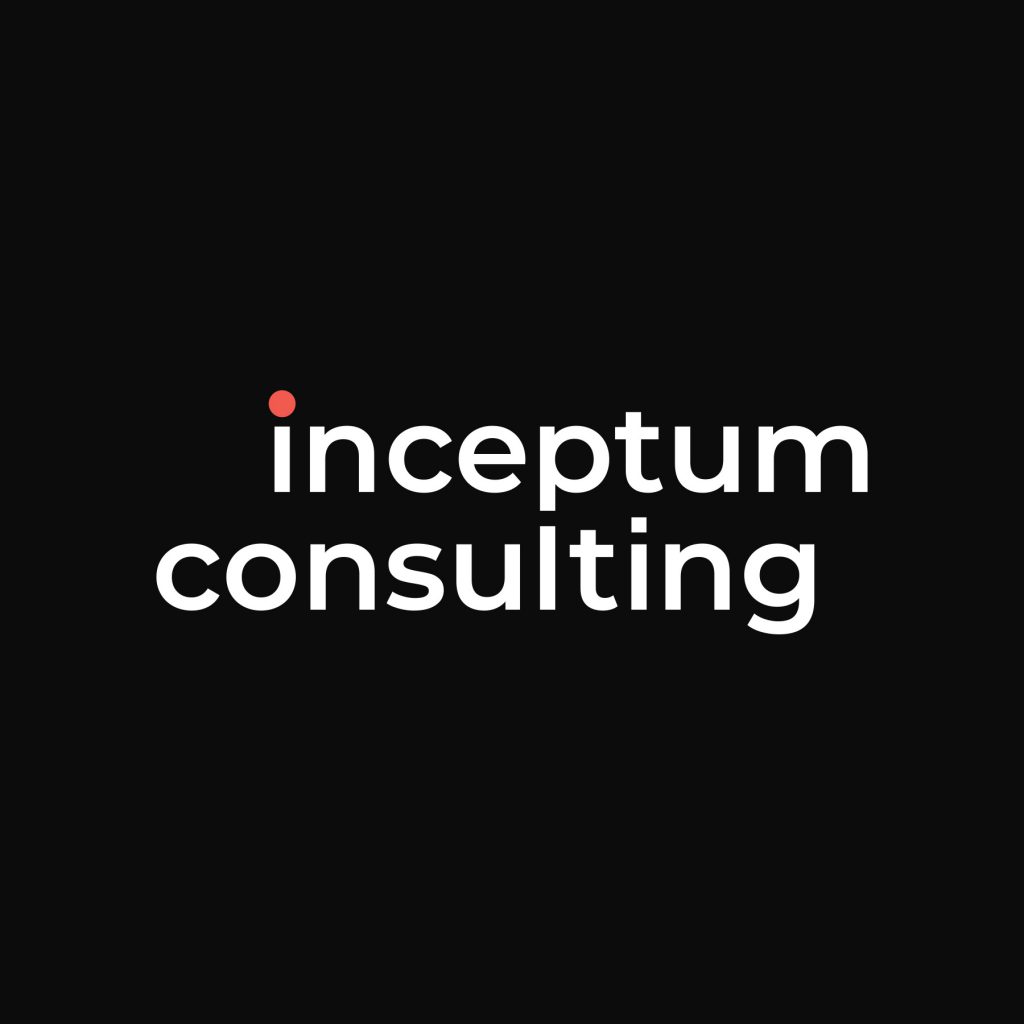 inceptum consulting logo design on black backgound